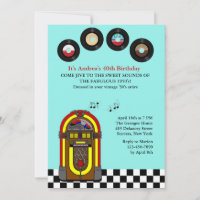 The Old 45's Birthday Party Invitation