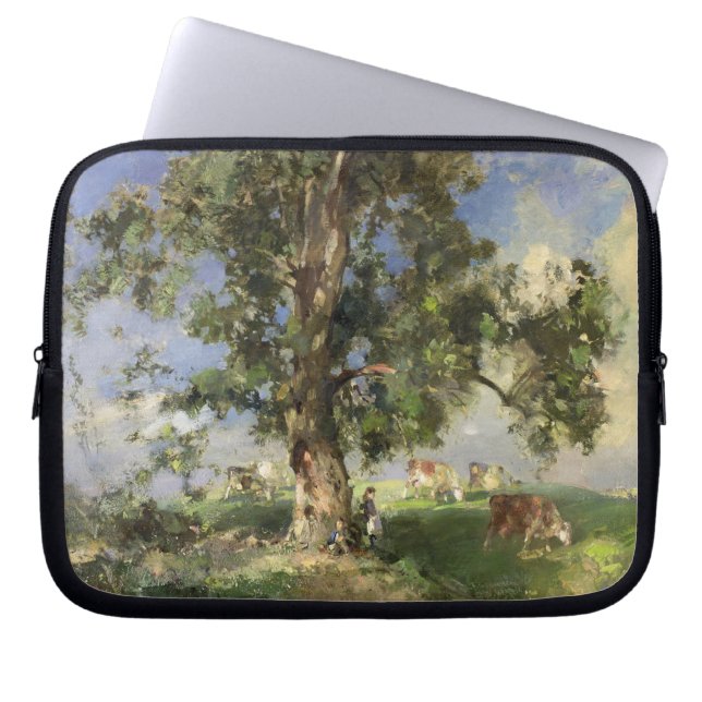 The Old Ash Tree (oil on canvas) Laptop Sleeve (Front)