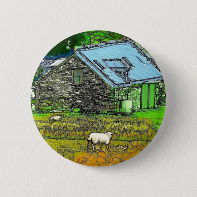 THE OLD BARN 6 CM ROUND BADGE (Front)