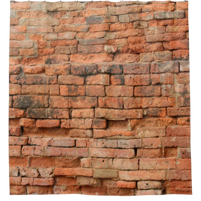 The old brick layerancient, antique, background, b shower curtain (Front)