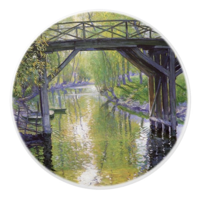 The Old Bridge (by Guy Rose) Ceramic Knob (Front)