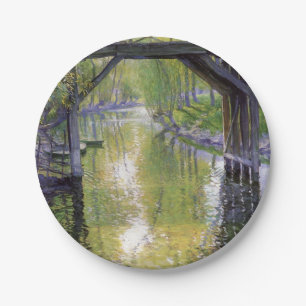 The Old Bridge (by Guy Rose) Paper Plate