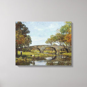 The Old Bridge (by Theodore Robinson) Canvas Print