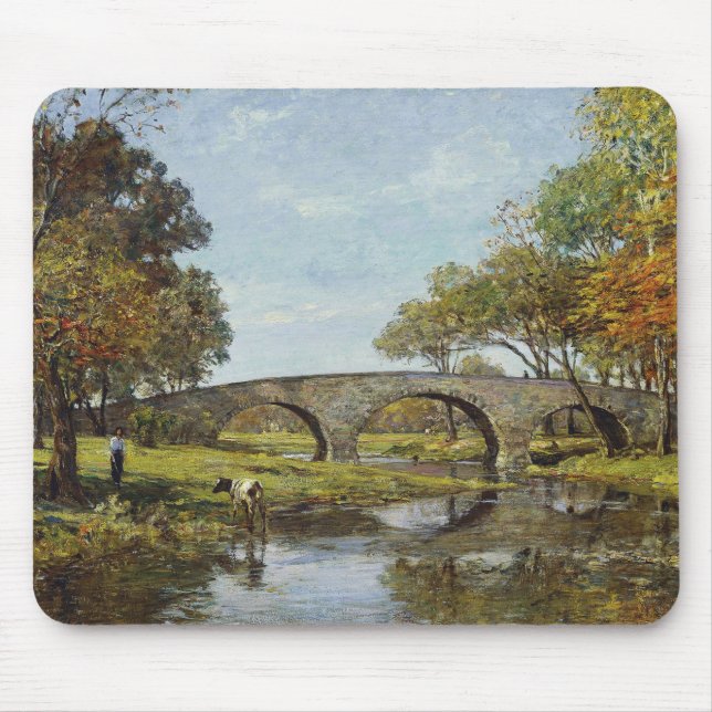The Old Bridge (by Theodore Robinson) Mouse Pad (Front)