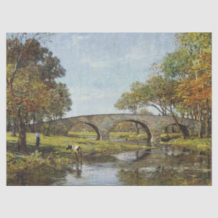 The Old Bridge (by Theodore Robinson) Tissue Paper