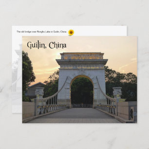 The Old Bridge, Guilin, China - postcard