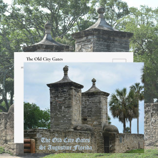 The Old City Gates Historic St Augustine FL Postcard
