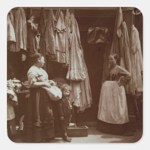 The Old Clothes Shop, Seven Dials, from 'Street Li Square Sticker