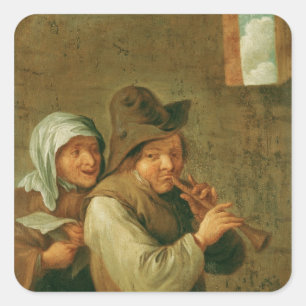 The Old Couple Square Sticker