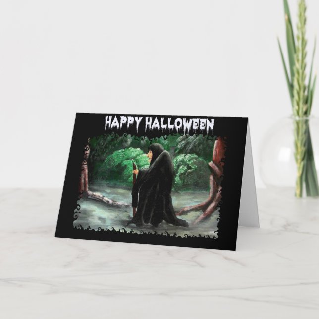 The Old Crone Halloween Card (Front)