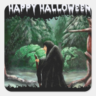 The Old Crone Halloween Stickers