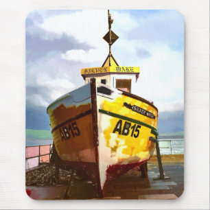 THE OLD FISHING BOAT MOUSE PAD
