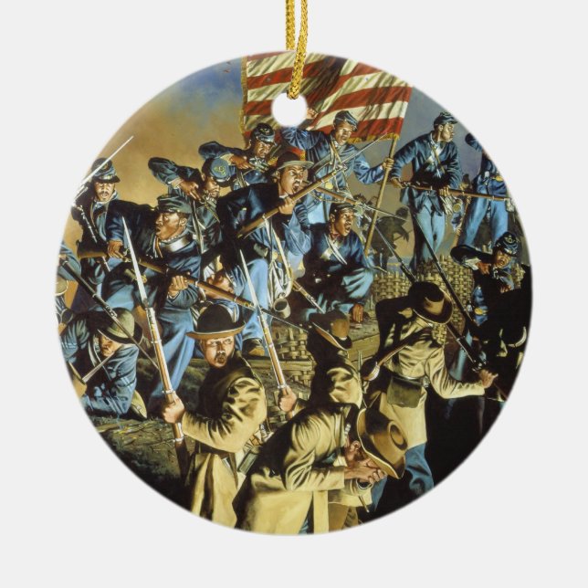 The Old Flag Never Touched the Ground Ceramic Tree Decoration (Front)