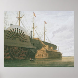 The Old Frigate HMS Agamemnon with her weight of c Poster