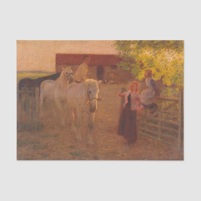 The Old Gate by Edward Stott Tissue Paper (Front)