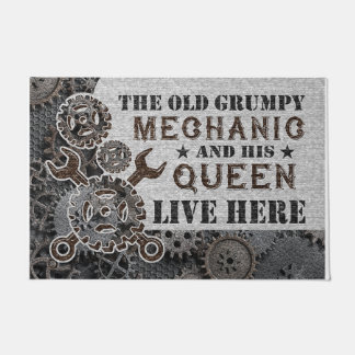 The Old Grumpy Mechanic And His Queen Doormat
