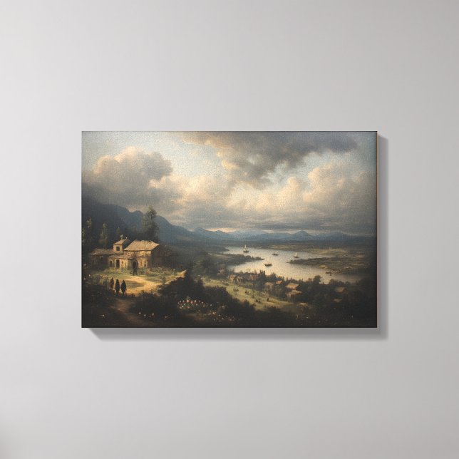 The Old Harbour at Eventide Canvas Print (Front)