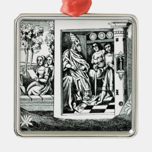 The Old Man of the Mountain giving orders to his f Metal Tree Decoration