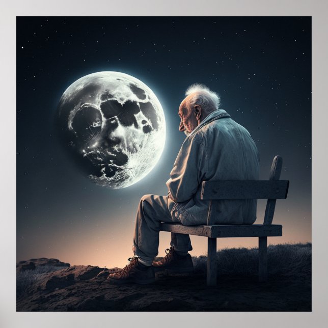 The old man who feels lonely poster-3- poster (Front)