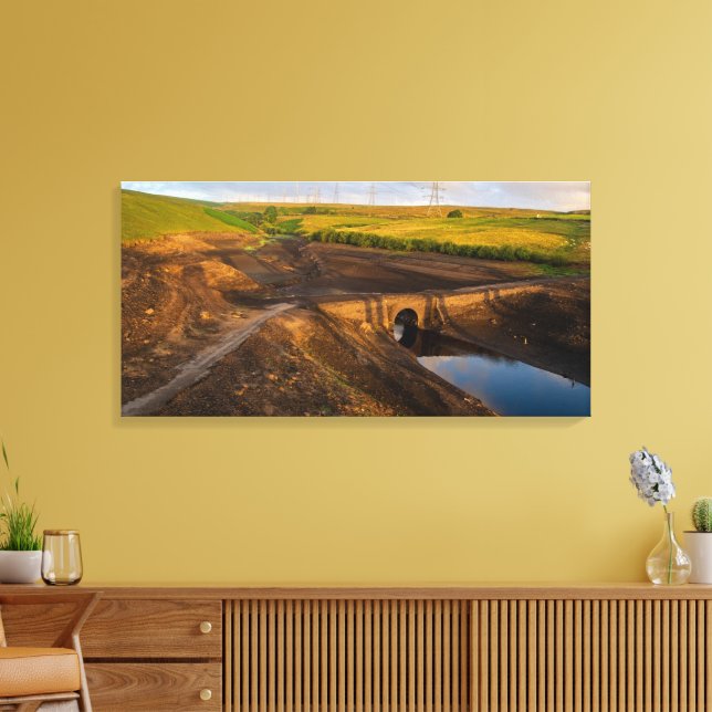 The Old Packhorse Bridge of Baitings Canvas Print (Insitu(LivingRoom))