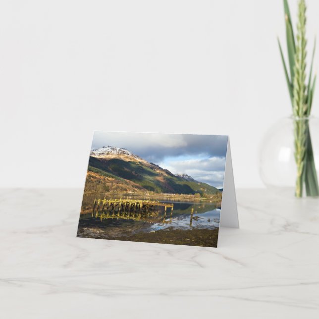 The old pier, Loch Long, Arrochar Greeting card (Front)