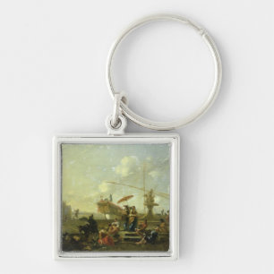 The Old Port of Genoa Key Ring