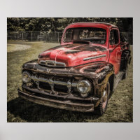 The Old Red Antique Truck
