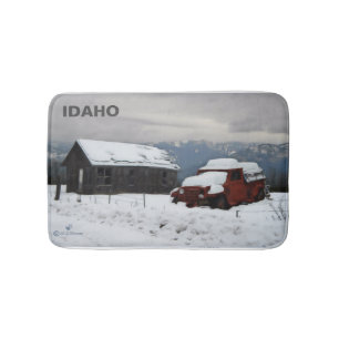 The Old Red Truck Bath Mat