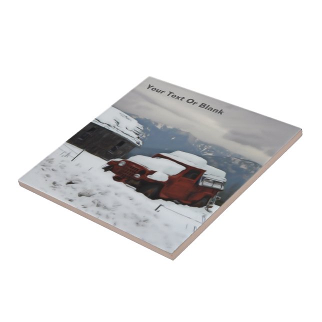 The Old Red Truck Tile (Side)
