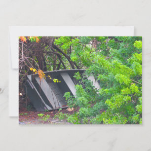 The Old Row boat  Flat Greeting Card