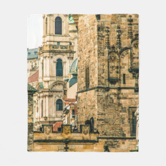 The old town of Pragueancient,architecture,buildin Fleece Blanket
