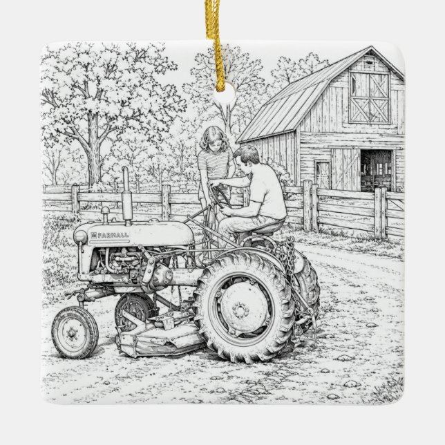 The old tractor ornament (Front)