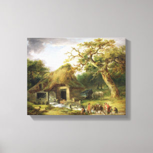 The Old Water Mill, 1790 (oil on canvas) Canvas Print