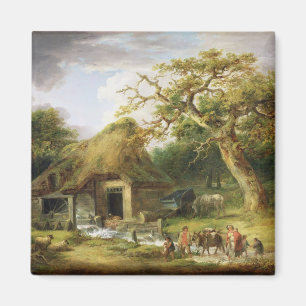 The Old Water Mill, 1790 (oil on canvas) Magnet