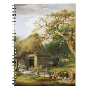 The Old Water Mill, 1790 (oil on canvas) Spiral Notebook