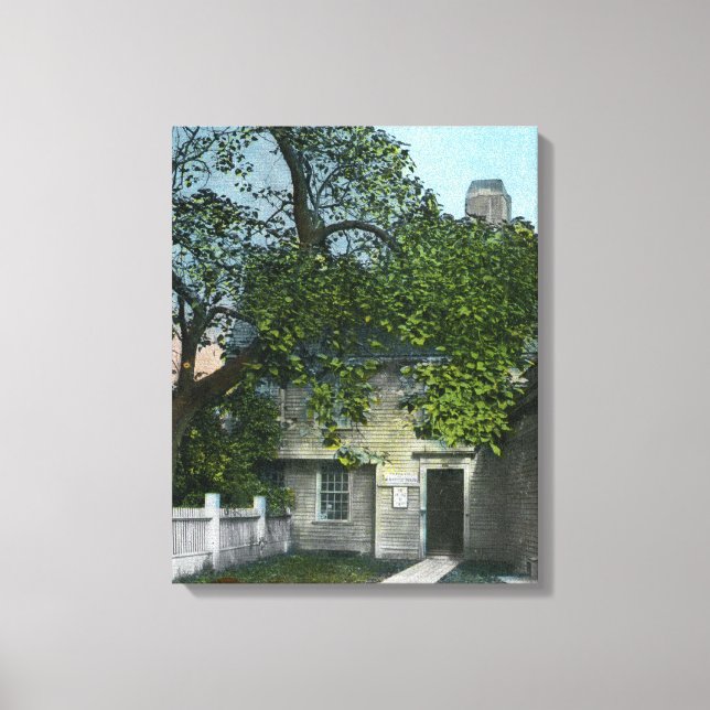 The Old Witch House, Main Entrance Canvas Print (Front)