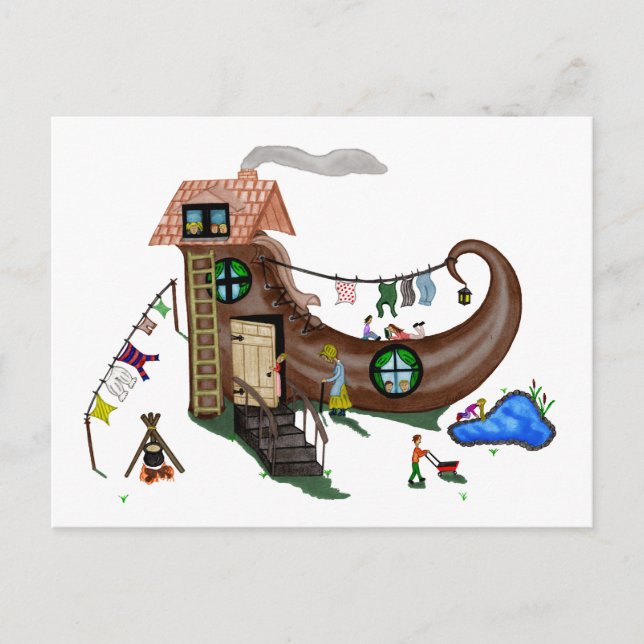 The Old Woman In The Shoe Postcard (Front)