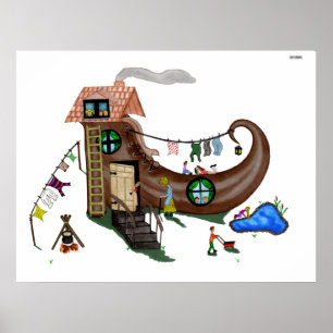 The Old Woman In The Shoe Poster