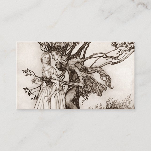 The Old Woman In The Wood By Arthur Rackham Business Card (Front)