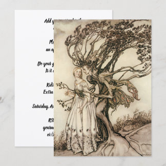 The Old Woman in the Wood by Arthur Rackham Invitation