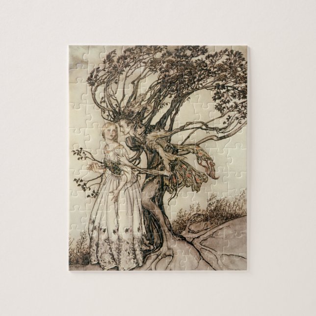 The Old Woman in the Wood by Arthur Rackham Jigsaw Puzzle (Vertical)