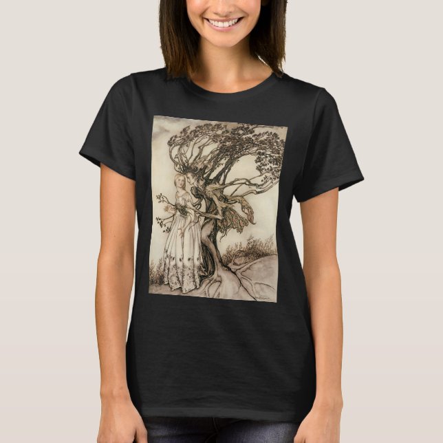 The Old Woman in the Wood by Arthur Rackham T-Shirt (Front)