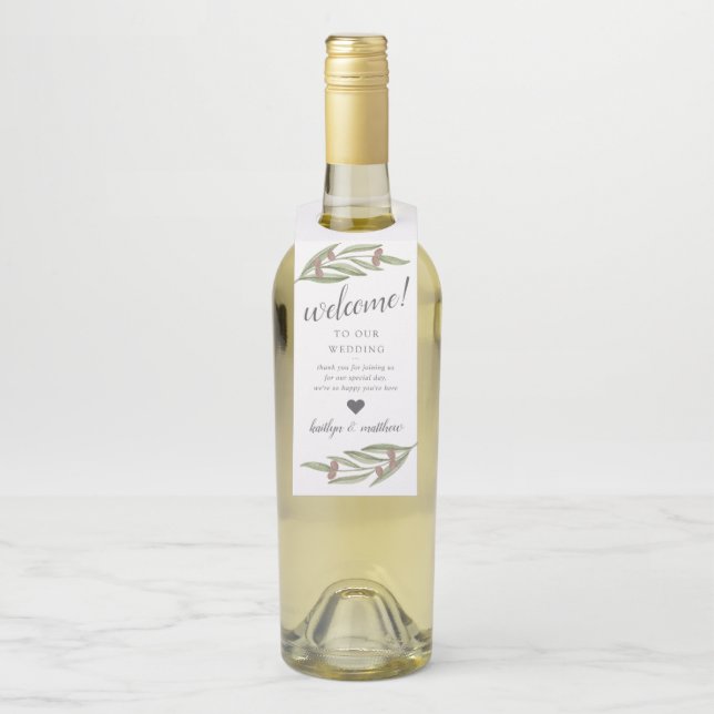 The Olive Branch Wedding Collection Bottle Tag (On Bottle)