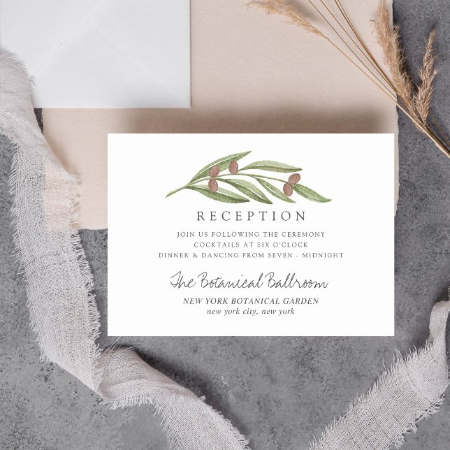 The Olive Branch Wedding Collection Reception Enclosure Card (Creator Uploaded)