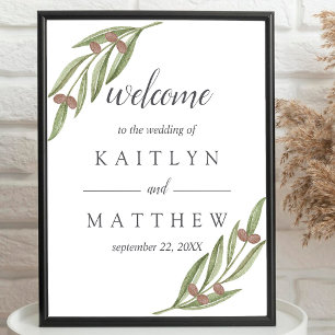 The Olive Branch Wedding Collection Welcome Poster