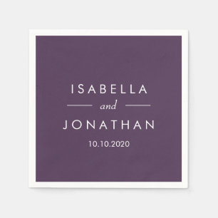 The Olive Grove Ourple wedding Custom Napkin