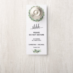 The Olive Grove     Wedding Guest Do Not Disturb Door Hanger