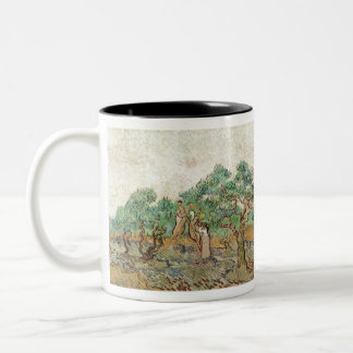 The Olive Orchard (1889) by Vincent van Gogh. Two-Tone Coffee Mug