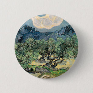 the olive trees,1889, Vincent van Gogh 6 Cm Round Badge