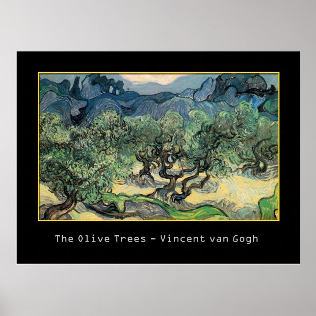 The Olive Trees,1889, Vincent van Gogh Poster (Front)